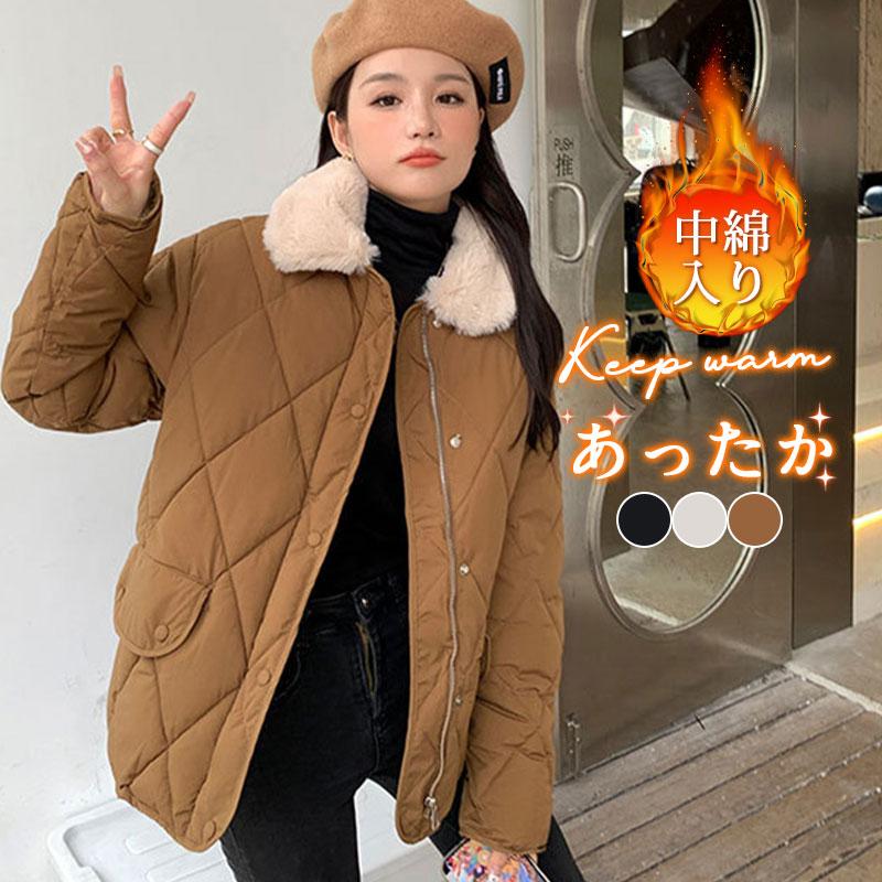 大人気 ダウンコート レディース キルティングジャケット 秋 冬 中綿コート 暖かい 軽い オフィス 体型カバー アウター 防寒対策 保温 防風 通勤通学