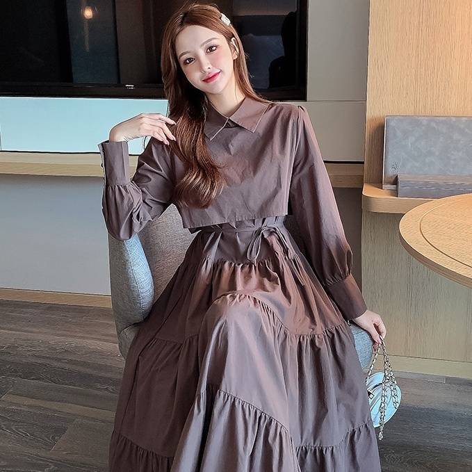 2color レディース ロングワンピース ワンピース フレア ロング丈 マキシ丈 ロング マキシ