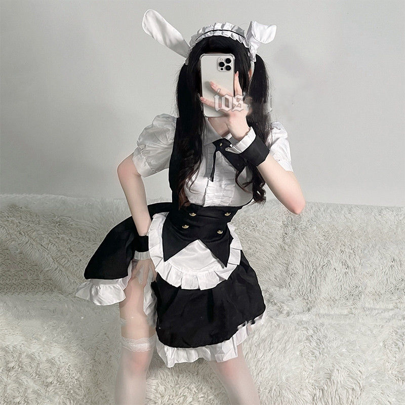 コスプレ 制服メイド服 かわいい ロールプレイングアニメバニースーツを日常着に