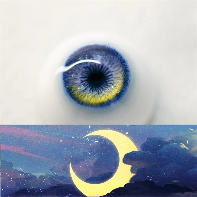 BJD ドールアイ ドール用 レジンアイ 『月と星』 石膏アイ 10/12/14/16/18/20/22/24mm SD/MSD/幼SD人形用アイ