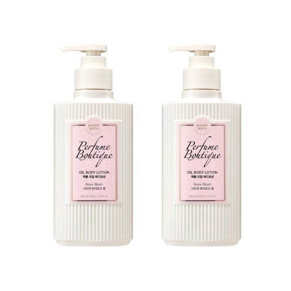 ハッピーバス フレグランスブティック ボディローション ローズブラッシュ 350ml 2個 (贈呈品なくなり次第贈呈終了)