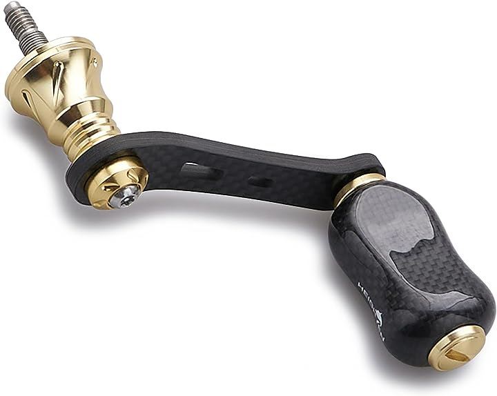 42mm リール ハンドル 21mm ノブ 搭載 シマノ ダイワ スピニングリール 通用ライトゲーム 渓流釣りGourd Series ゴールド 748(ゴールド)