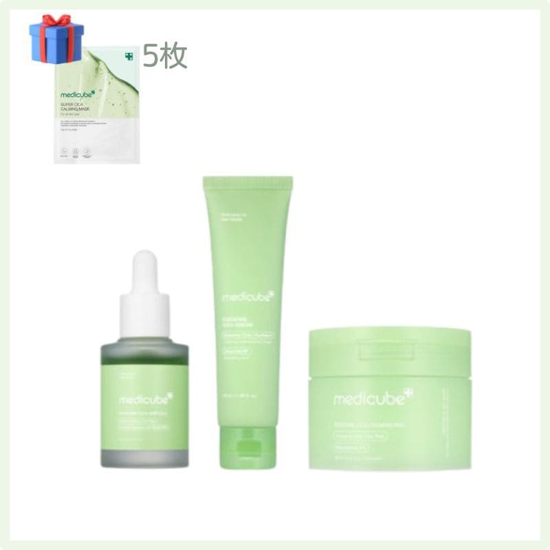 【正規品】エクソソームシカ3種セット／パッド＋アンプル＋クリーム／敏感肌／鎮静ケア／＋GIFT シカカミングパック5枚