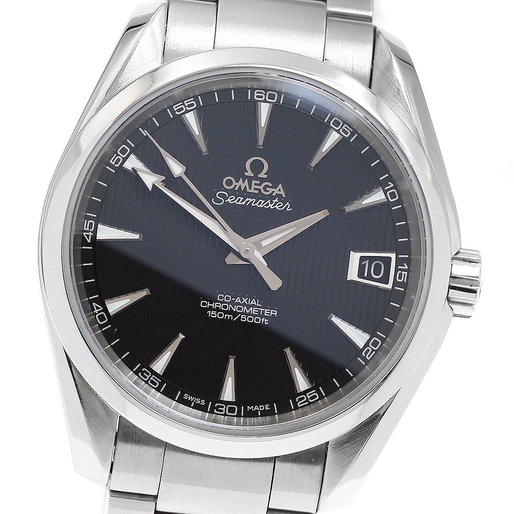 オメガ OMEGA 231.10.39.21.01.001 シーマスター アクアテラ デイト コーアクシャル 自動巻き メンズ 美品 _888046【中古】