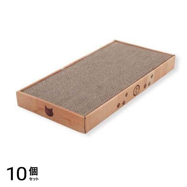 猫壱 バリバリパッドワイド 爪とぎ ライトブラウン 20cm× 40cm 10個セット