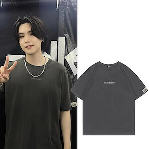 期間限定 2枚購入でカード1パスケース SUGA AgustD D-DAY コンサート 着用 トップス Tシャツ 無地 半袖 コットン カッコいい 男女兼用 韓国ファッション