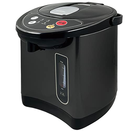色：シルバー サイズ：3.2L 東京Deco 電気ポット 2.2L 保温3段階 空焚き防止 ブラック