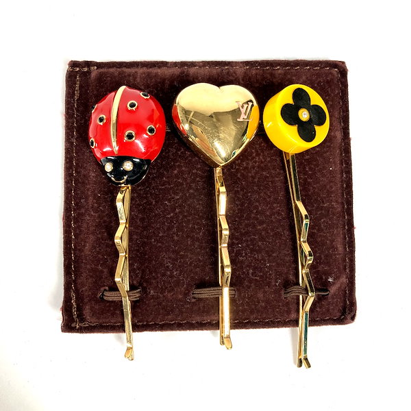 LOUIS VUITTON M92349 ヘアピンセット てんとう虫 花 ハート LOUIS VUITTON M92349 ヘアピンセット てんとう虫 花 ハート