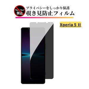 Xperia 5 II 覗き見防止 ガラスフィルム 全面保護 保護フィルム 強化ガラス フィルム Sony SO-52A SOG02 Xperia 5II Xperia5II