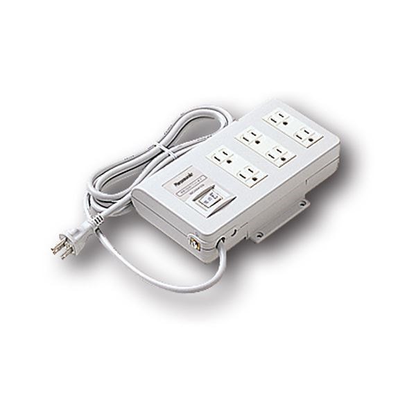 （まとめ）マグネット付OA電源タップ 3P/6個口 2.0m WCH44129 1個[x3セット]