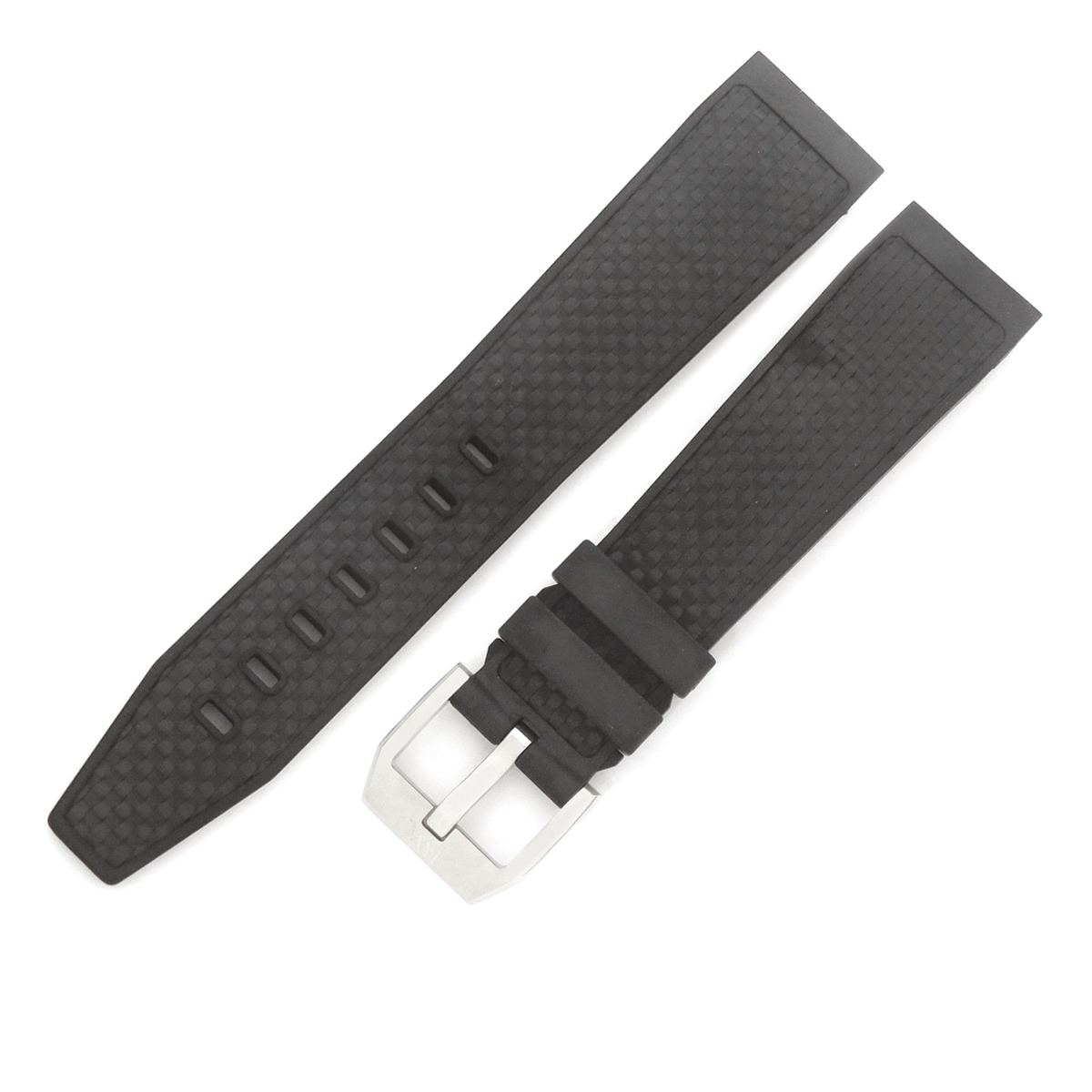 IWC IWC 腕時計パーツ アクアタイマー用 ラバーバンド ラバー ステンレススチール ブラック 純正 替え ベルト ストラップ 純正SS製尾錠付き 22mm ブラック 黒 【中古】