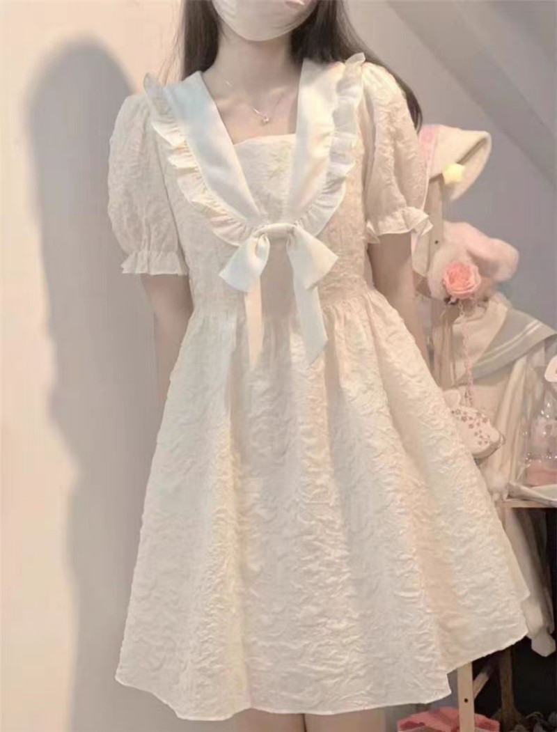 パフスリーブプリンセスワンピース 夏 ロング 可愛い系 レディース