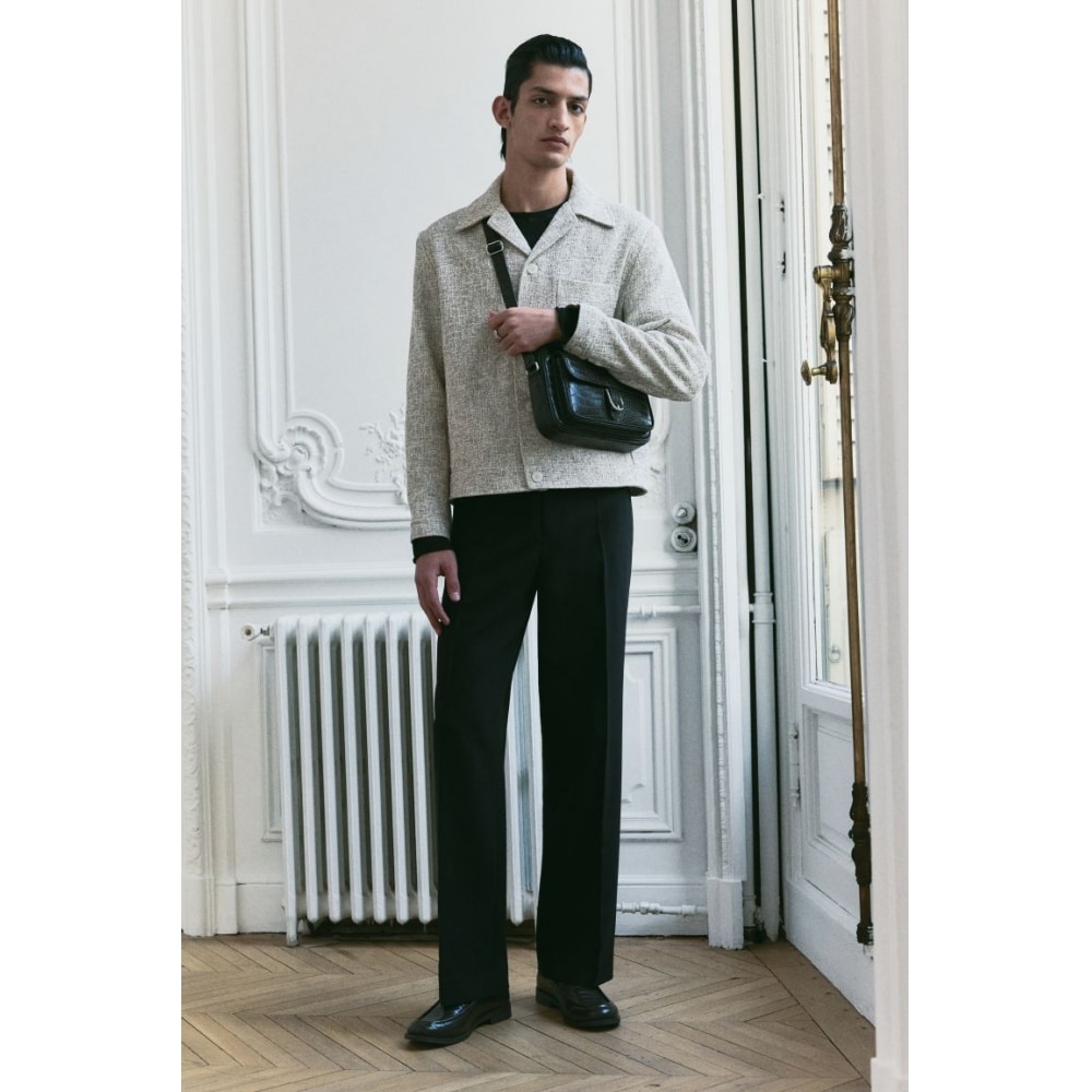 H&M パンツ レギュラーフィット ブラック