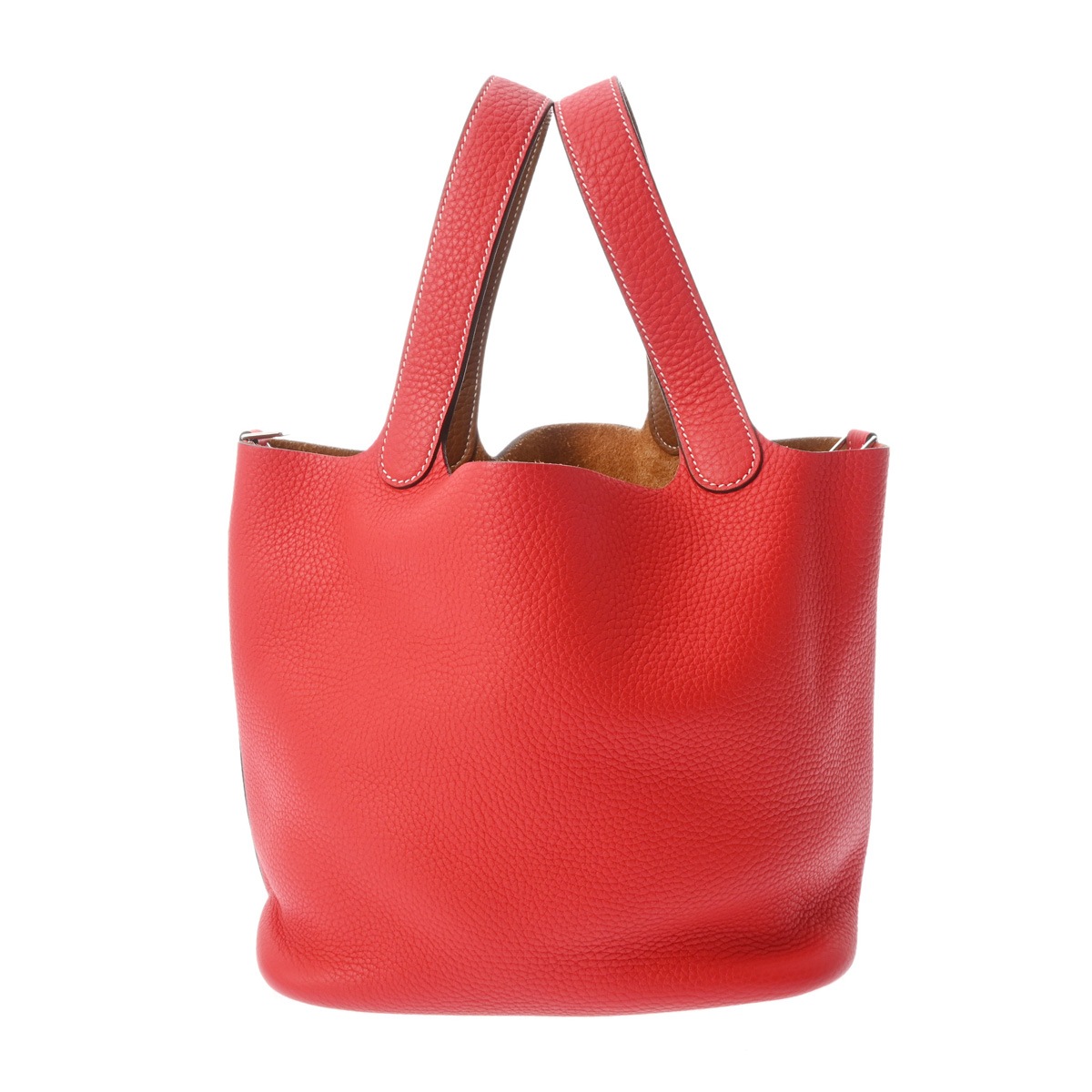 ピコタン ロック MM カザック ゴールド/ルージュクー D刻印(2019年頃) レディース トリヨンクレマンス ハンドバッグ Aランク 中古 銀蔵