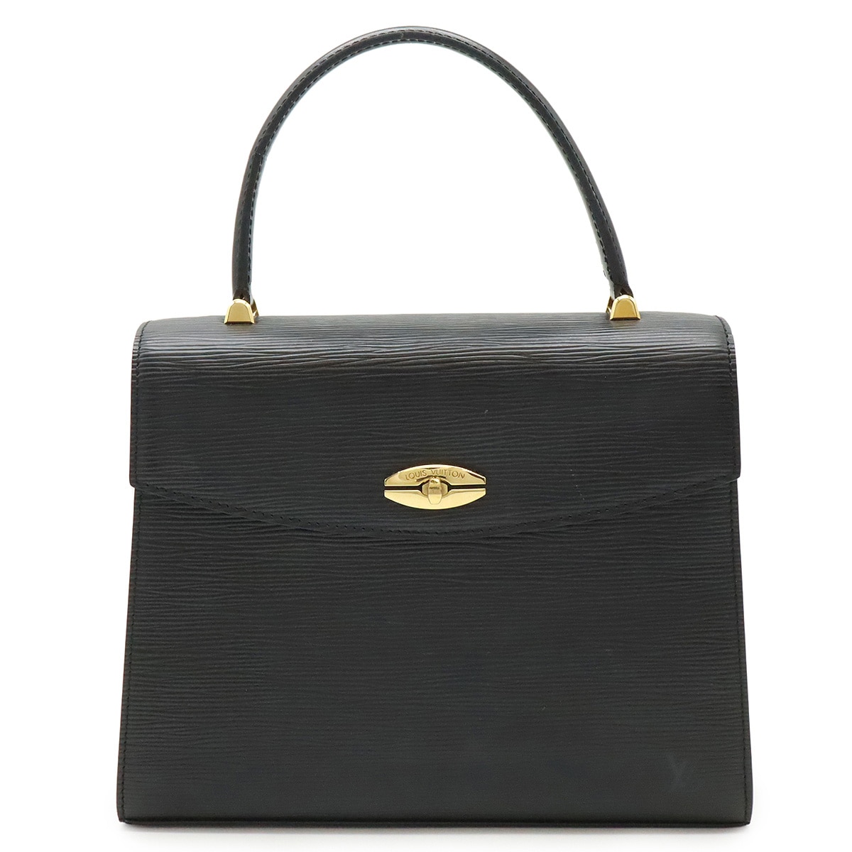 エピ マルゼルブ ハンドバッグ レザー ノワール 黒 ブラック ゴールド金具 M5237