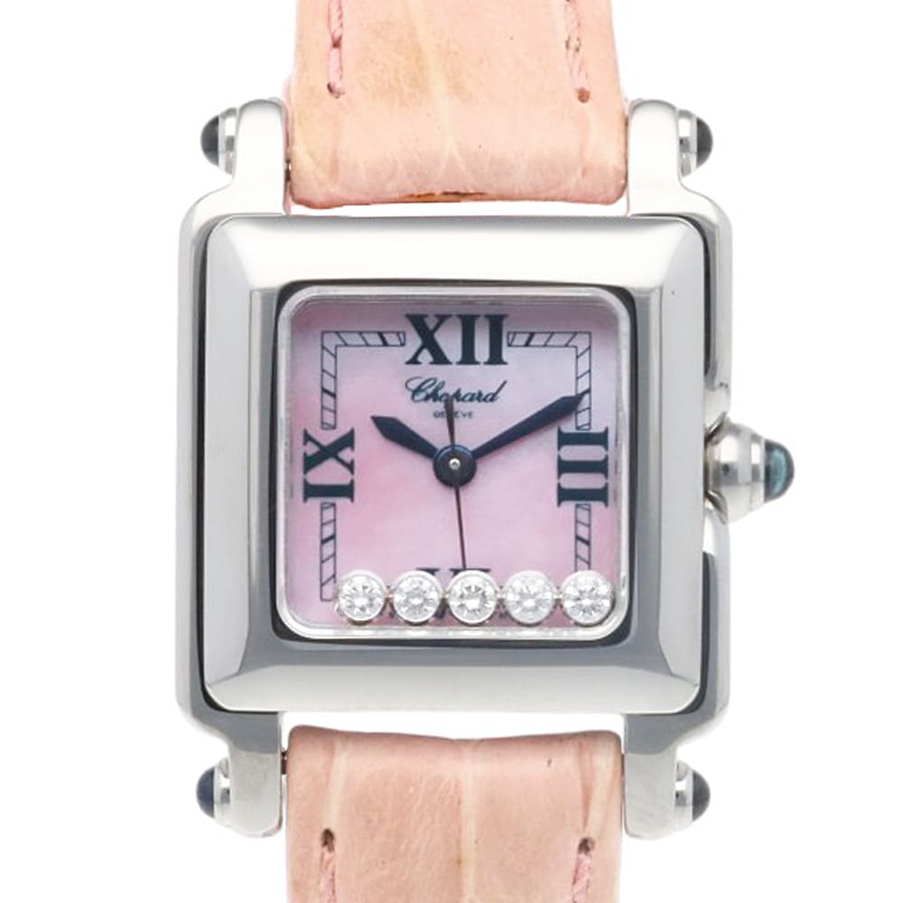 ショパール ハッピースポーツ スクエアミニ 腕時計 ステンレススチール 27/8892-23 クオーツ 1年保証 Chopard 中古