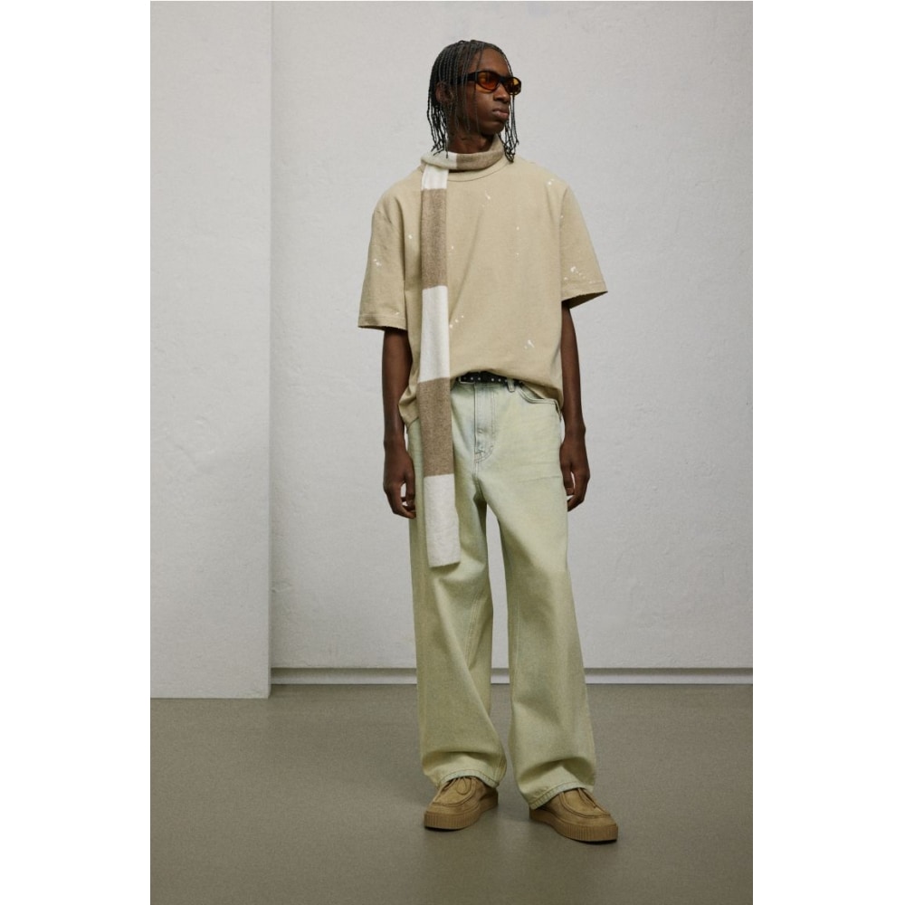 H&M バギージーンズペールデニムブルー