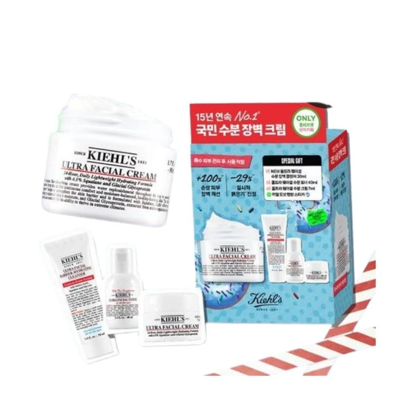 ウルトラフェイシャルクリーム 第4.0世代 50ml (+水分バリアクレンザー30ml+水分トナー40ml+水分クリーム7ml贈呈) #保湿 #低刺激 #肌の鎮静 #ダメージ肌の改善 #水分