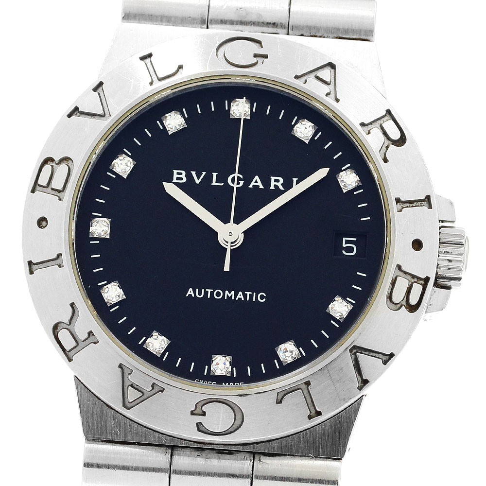 ブルガリ BVLGARI LCV35S ディアゴノ デイト 11Pダイヤ 自動巻き メンズ _904619【中古】
