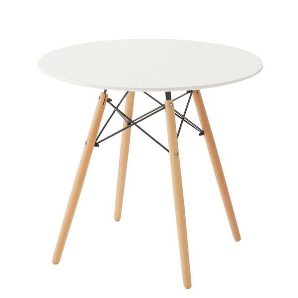 東谷ラウンドテーブル サイドテーブル 円形 丸型 白 ホワイト 木製 脚 シンプル カフェ 北欧 ナチュラル