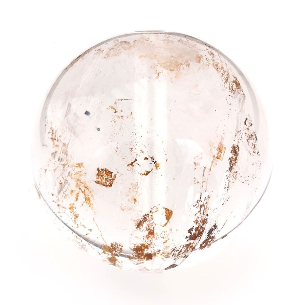 「1点もの 現品」 1粒売り 天然 オーラクォーツ ブラジル産 16mm パワーストーン バラ売り 天然石 パワーストーン ばら売り ビーズ 穴あき 1玉売り アクセサリー パー zz000120-a