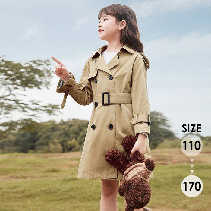 トレンチコート キッズ キッズコート アウター 入学式 発表会 お宮参り 七五三 チェスターコート キッズ服 女の子 子供服 スプリングコート ジャケット ベージュ dt617c0