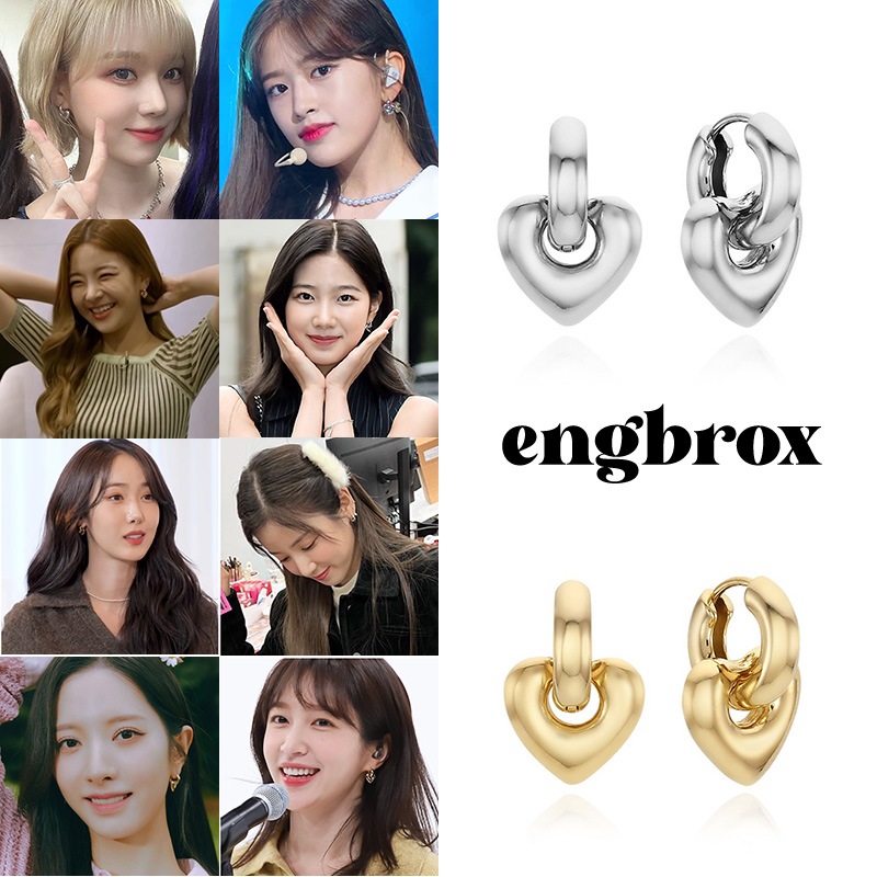 【aespa ウィンター着用】 PUFFY HEART EARRING 正規品ピアス K-POPアイドル着用 韓国ファッション 韓国ブランド