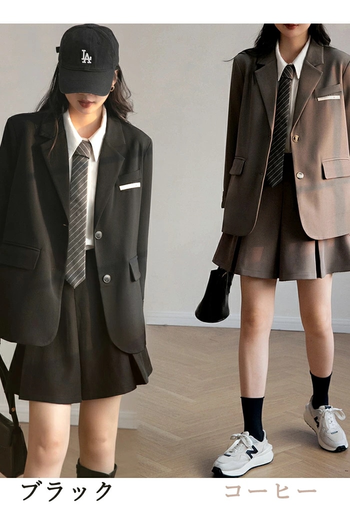 入学式 スーツ 女の子 韓国 制服学院風 高校生 ブレザー 2点セット 中学生 入学式 卒業式 スーツ ジャケットコート 女子制服 スカート 女の子 スクール フォーマルスーツ 卒服 ジュニアスーツ