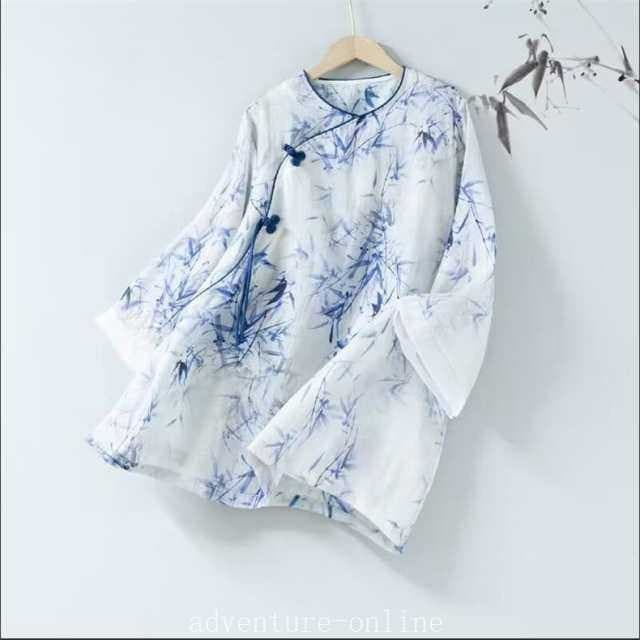 【2025新作入荷】シャツ レディース ブラウス 七分袖 着心地いい 大人 チャイナ風トップス シルエット おすすめ 大きいサイズ 1枚だけで簡単に今