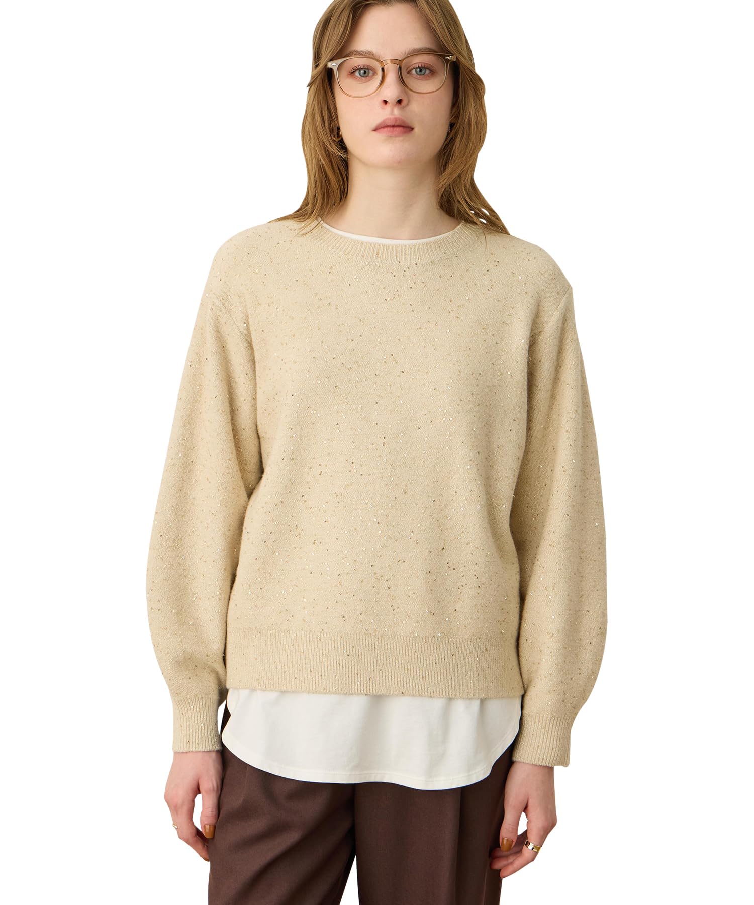 スパンコールニットプルオーバーレディス292144レディース