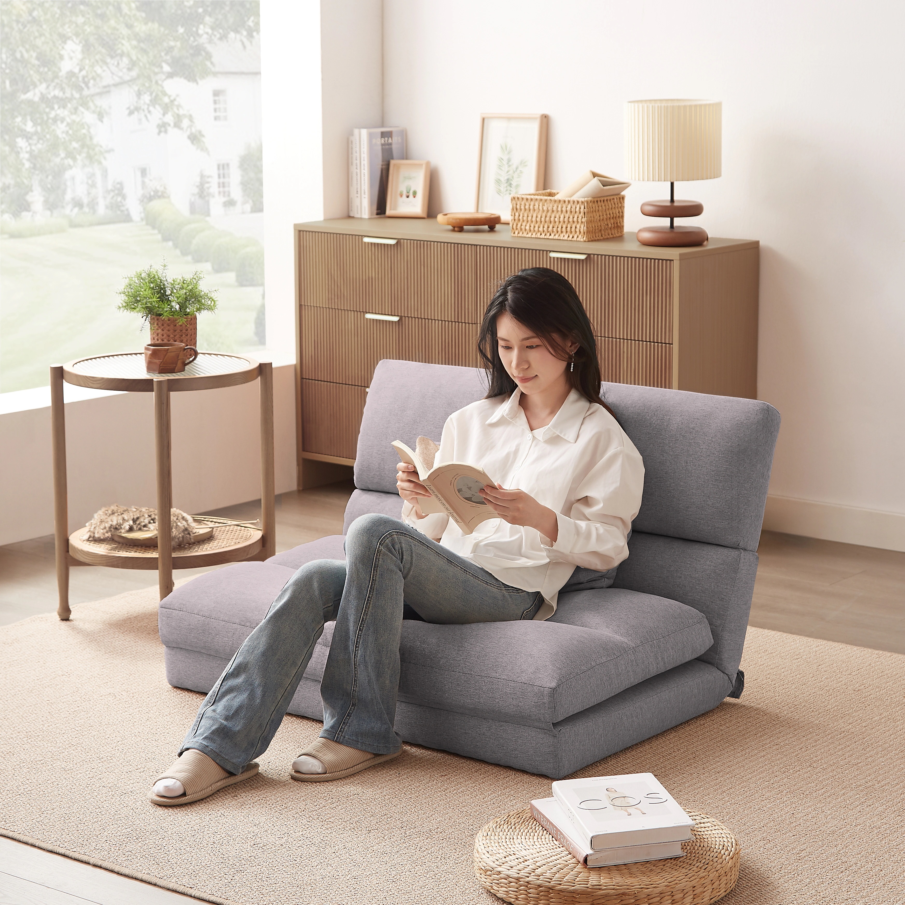 340折りたたみ ソファベッド 座椅子 幅103cm 2人掛け ソファ リクライニング 5段階 コンパクト P1/P2 おしゃれ