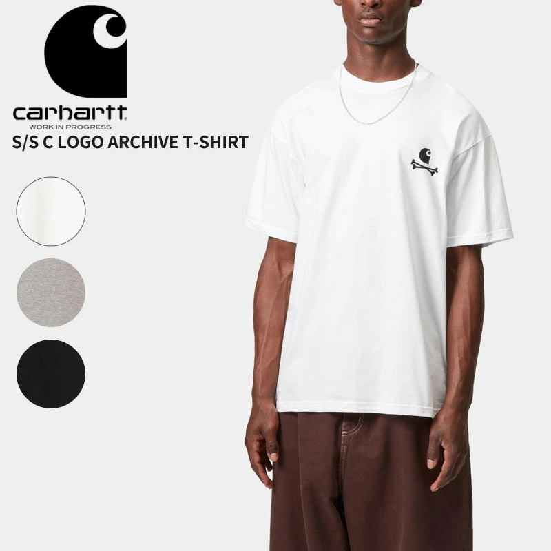 カーハート ダブリューアイピー メンズ 半袖Tシャツ Carhartt WIP ショートスリーブCロゴアーカイブTシャツ カットソー トップス Tシャツ I035439