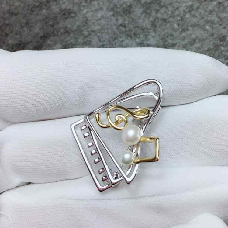 DIY アクセサリーブローチ パーツ パール無し 空ホルダー 半完成 グランド ピアノ ハッピー ノート カラーピン ラペルピン ペンダント 誕生日 メンズ レディース カップル ギフト パール ホル