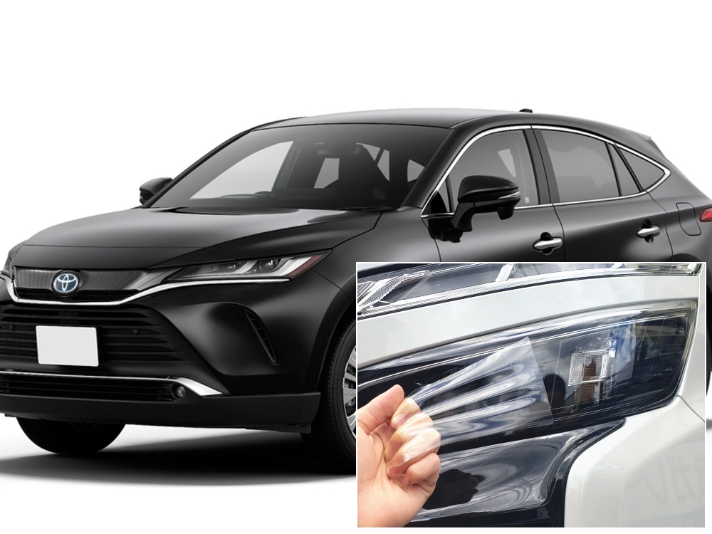 ヘッドライトプロテクションフィルム (ハリアー 80系) 車種専用 カット済み 左右セット ヘッドライト保護 HARRIER MXUA80型 MXUA85型 AXUH80型 AXUH85型 ハイブリ