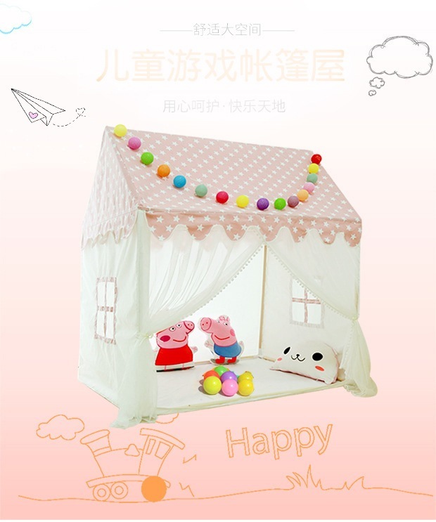 環境にやさしく通気性のある綿の子供用テントプリンセスゲームドールハウスベビーインドアと屋外ハウステント