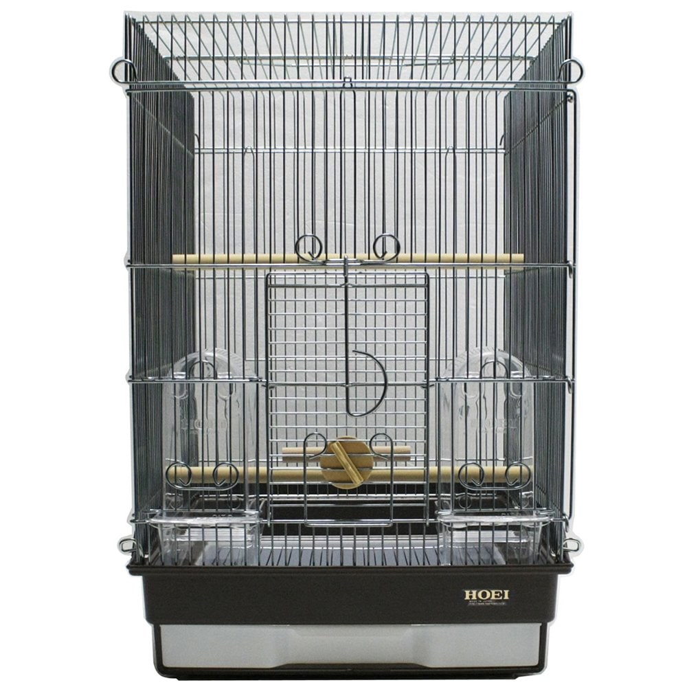 鳥かご　ＨＯＥＩ　３５手のりＧ　ブラウン　（３７X４１．５X５４．５ｃｍ）　セキセイ　小型インコ　フィンチ　ＣＲＣ55―15―10―10―00