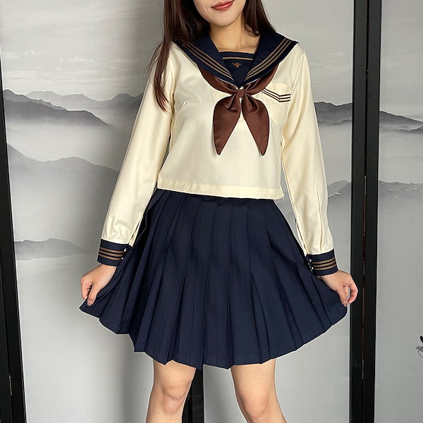 Qoo10] CITY SEA SKY 上下3点セットJK制服 セーラー服 学生