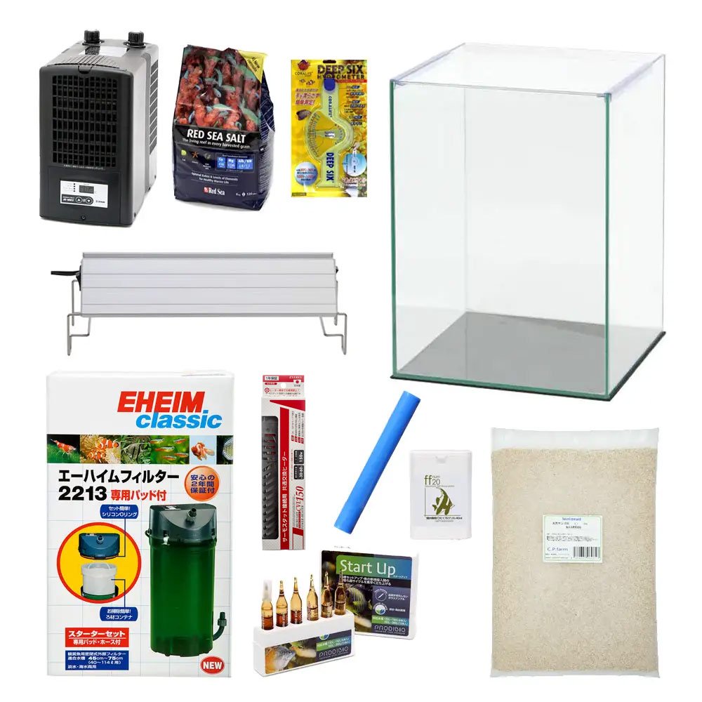 海水魚　カクレクマノミ　スターターセット　クーラー付き　３０Ｈ　水槽・用品のみ　説明書付き　ＣＲＣ10―35―10―00―00