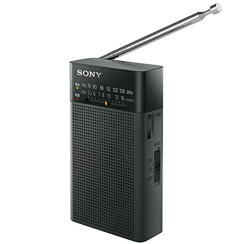 ソニー ハンディーポータブルラジオ ICF-P26 : FM/AM/ワイドFM対応 縦置き型 ブラッ