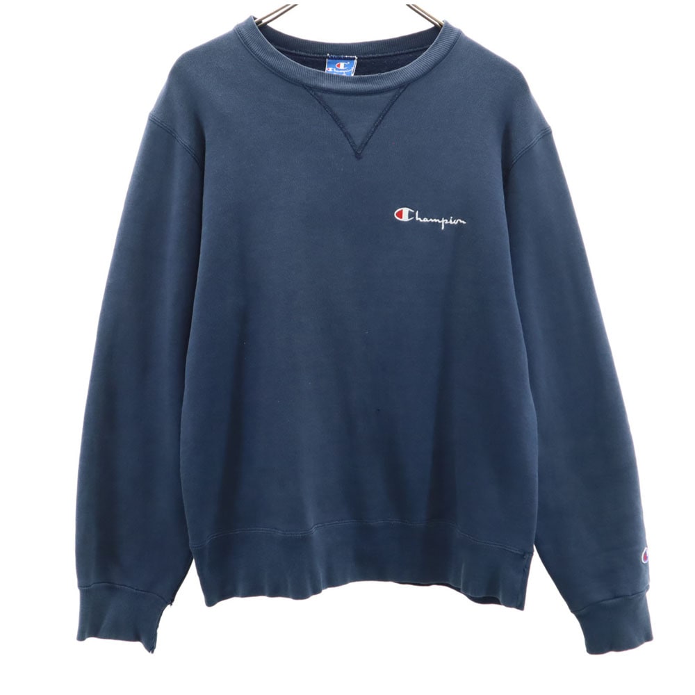90s USA製 オールド 青タグ 長袖 スウェット トレーナー M ネイビー 裏起毛 メンズ