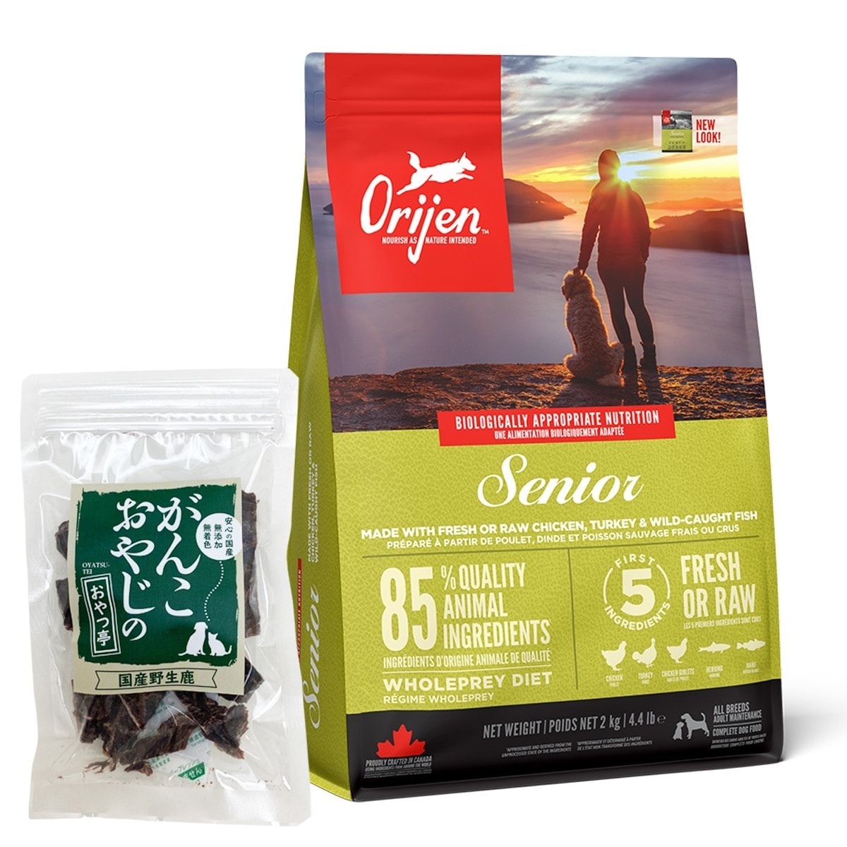 シニア 2kg【国産鹿肉ジャーキー20g付き】