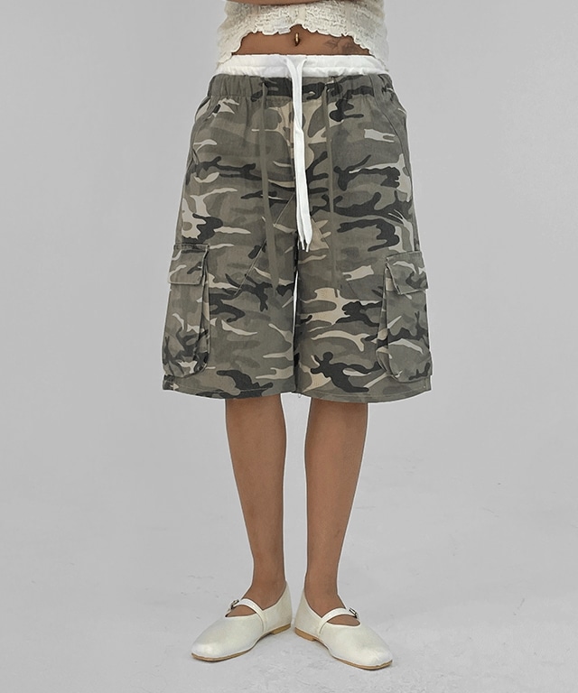 ミリタリー バッドガール バミューダ カーゴパンツ