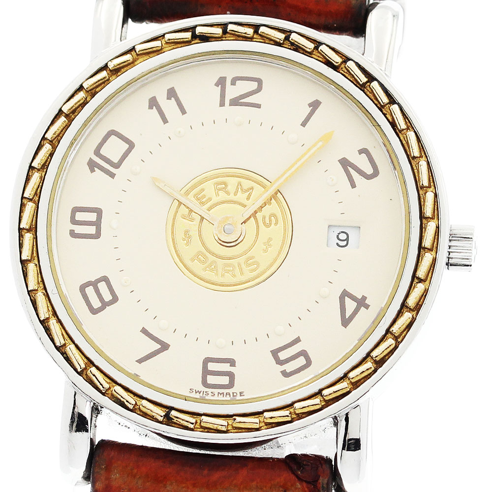エルメス HERMES セリエ デイト クォーツ レディース _909930【中古】