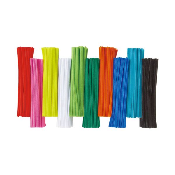 （まとめ）創＆遊 カラーモール単色 100本入 6mm 青 [x5セット]