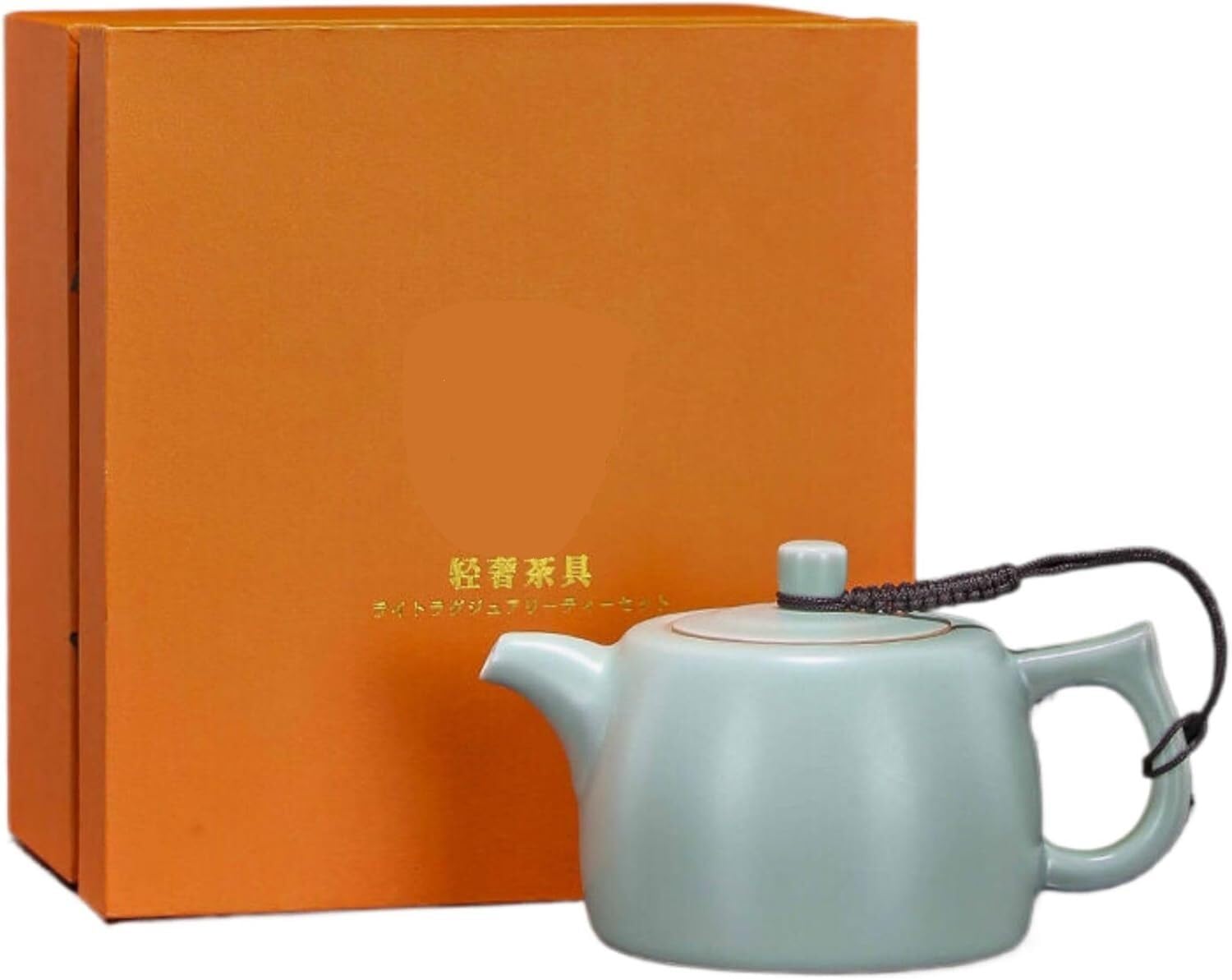 天青汝窑西施茶壶 セラミックウォーターケトル单壶 陶瓷功夫茶具家用冰裂红茶泡茶器具