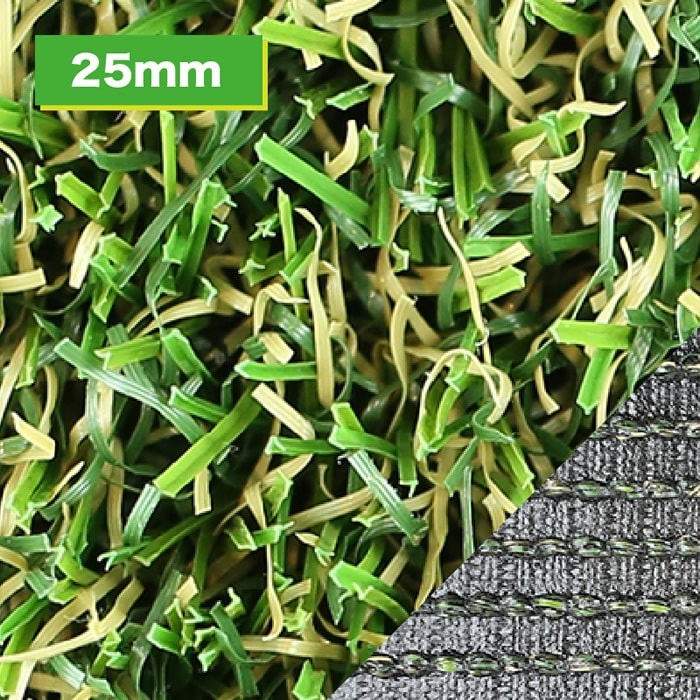 形状記憶リアル人工芝 メモリーターフ25mm 芝丈25mm 巾1m長さ10m MT25-0110