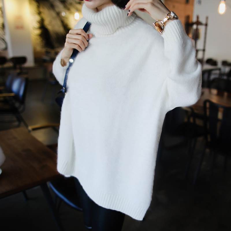 トップス レディース ハイネック セーター 長袖 ステップドヘム サイドスリット タートルネック プルオーバー 無地 シンプル ナチュラル カジュアル 上品 モノト 大人可愛い 韓国 オルチャン 個性 5,461円