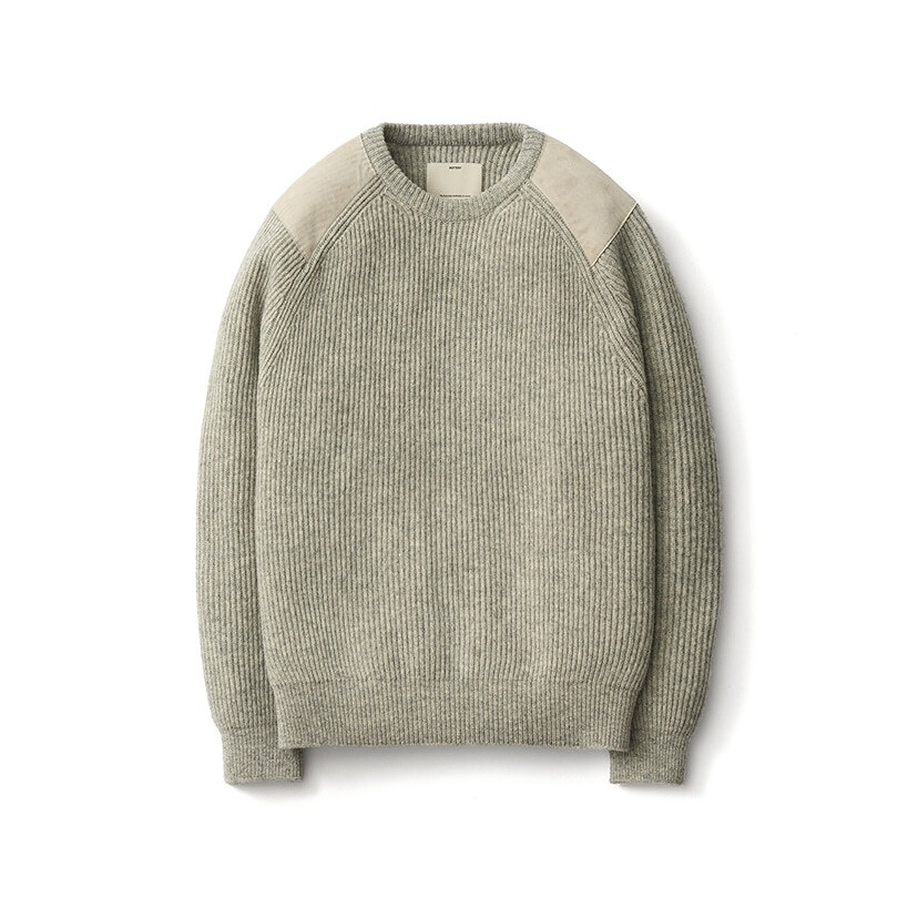 【POTTERY】 MILITARY CREWNECK KNIT : ECRU