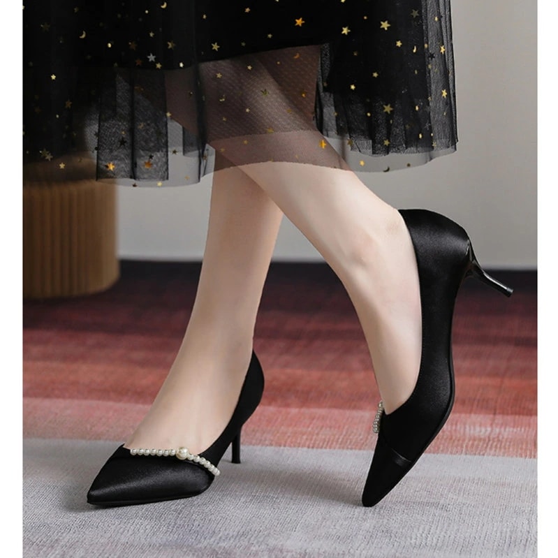 777円OFFクーポン パンプス 痛くない 歩きやすい 走れる 楽 ピンヒール ハイヒール パンプス レディース ポインテッドトゥ 美脚 おしゃれ 幅広 履きやすい 疲れない フォーマルパンプス 入学 7,887円