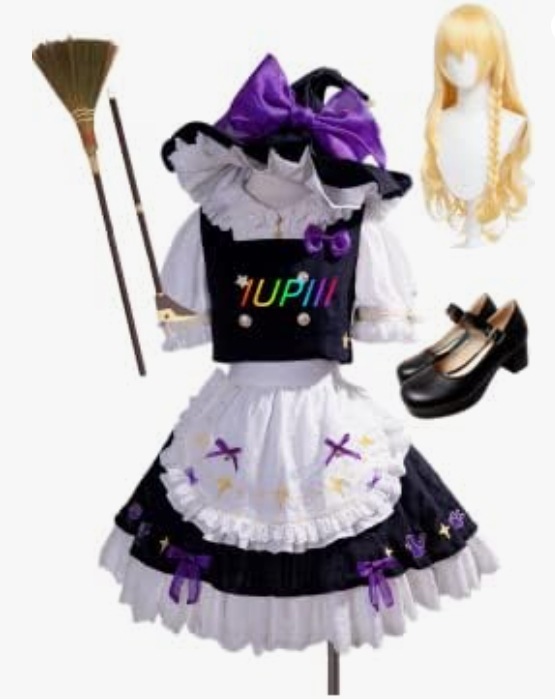 霧雨魔理沙コスプレ道具ウィッグ靴付き コスプレ衣装 風 コスチューム